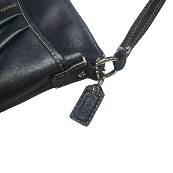 Coach Soho Crossbody Bag Swingpack Black Leather Handbag Vintage Y2K - Picture 6 of 9